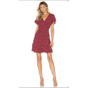 Rails Womens Dress Koreen Wrap Dress In Wildfire Ruffle Tie Waist Size S $188